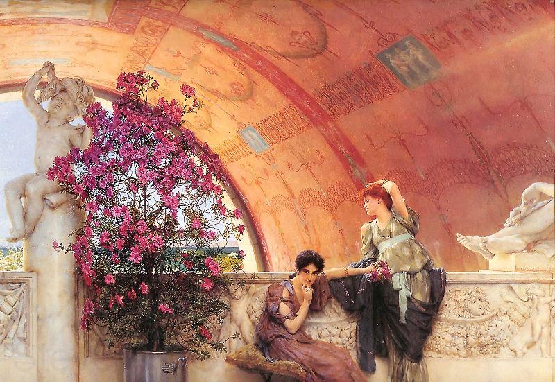 Alma-Tadema, Sir Lawrence Unconscious Rivals France oil painting art